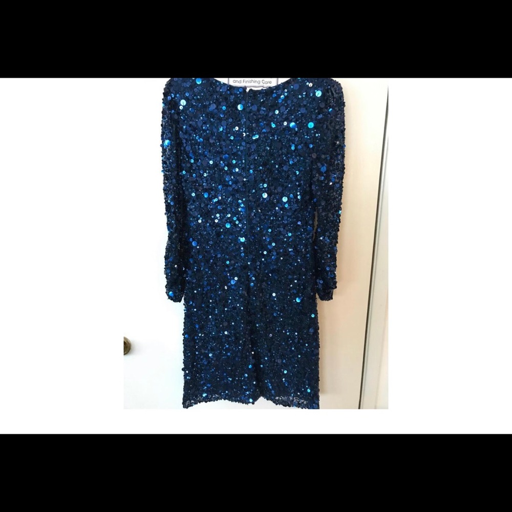 Aidan Mattox Blue Sequined Cocktail Dress size 4